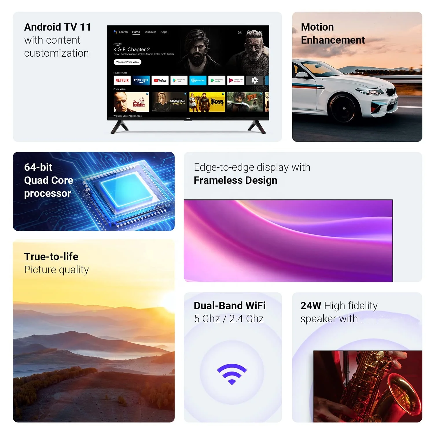 Weier TV 24 32 43 50 55 65 inch smart tv LED televisions 4K  android TV OEM factory Suppliers