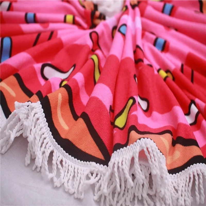 fashion weave softness terrible softball brown round beach towel