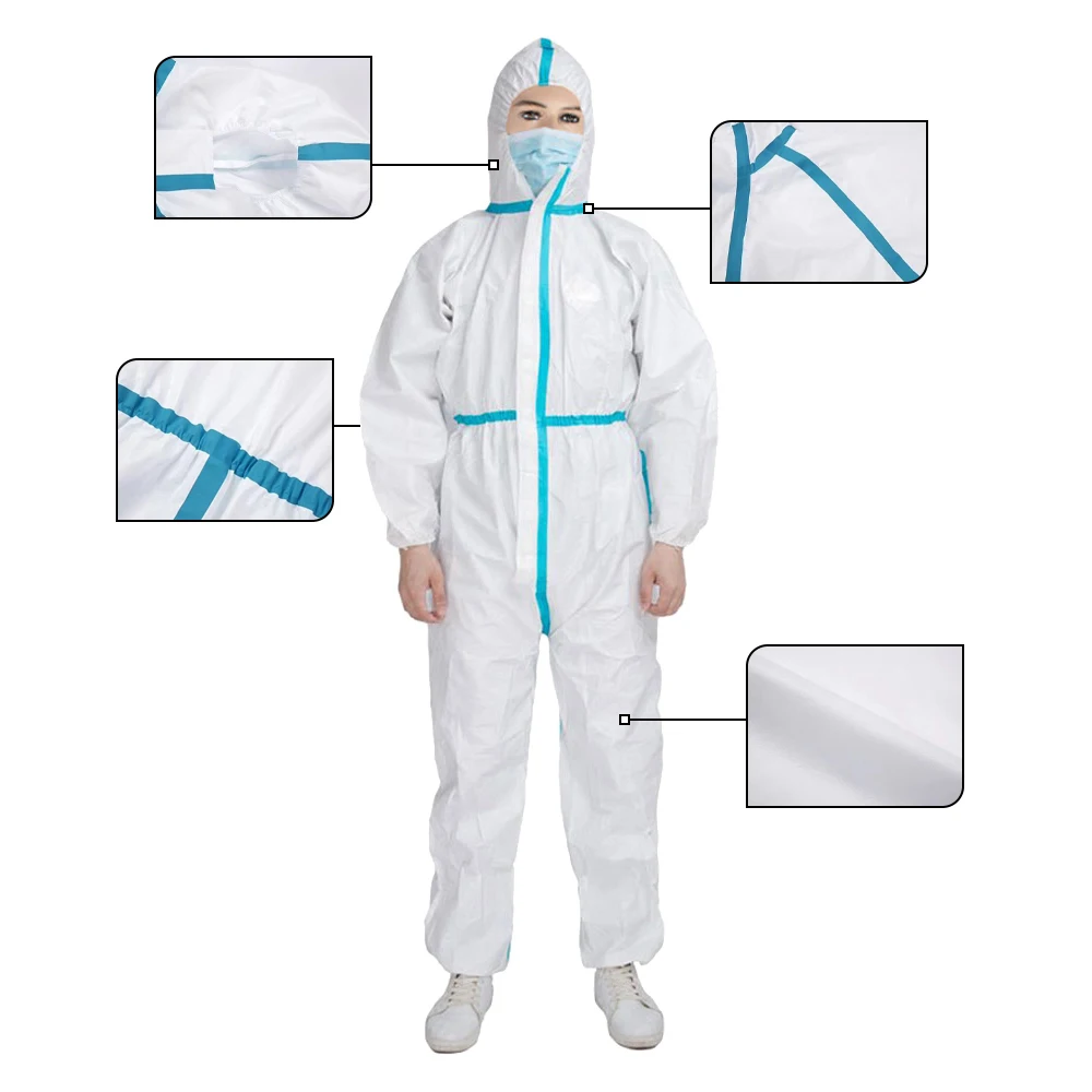 Producing Disposable Medical Consumable  Coverall Anti-static Breathable Coverall  Hood for hospital Chemical Lab
