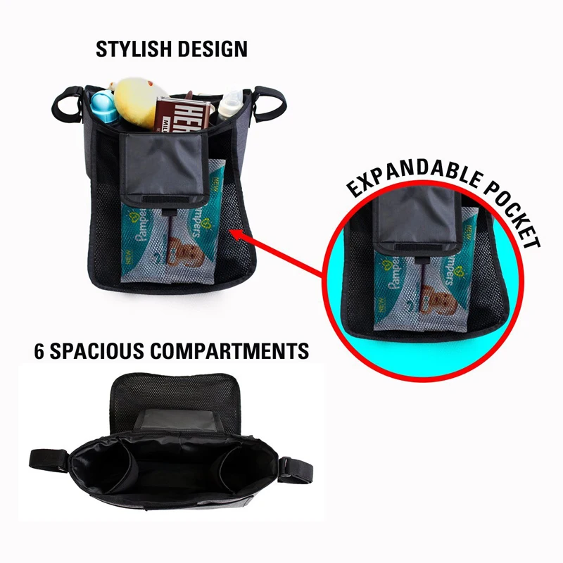 
New Designer In Stock Extra Large Storage Baby Buggy Organizer Stroller For Mummy 