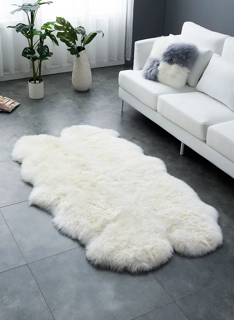 factory   cheapest  shaggy faux rabbit fur hair carpet for  bedroom area rug