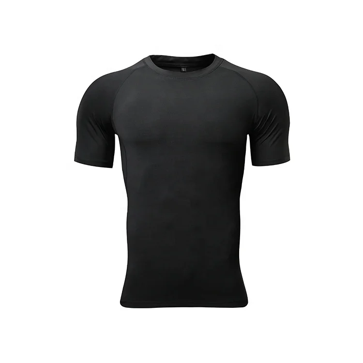 Hot Sale Tops Rash guard  Custom Compression Shirts For Men Compression Short Sleeve Compression Shirt Rash Guard