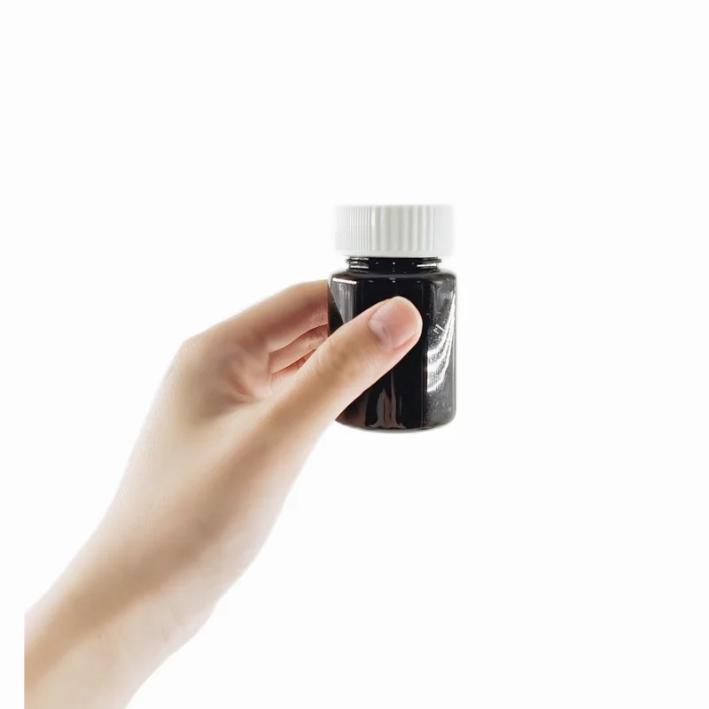 Bottle With Screw Cap Pharmacy Bottle Plastic Packaging  Amber Pharmacy Bottle