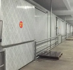 Sing-open manual sliding door cold room door for cold storage