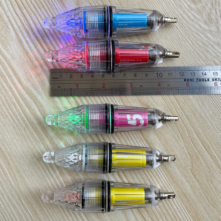 LED Underwater Fishing Light LED Fish Lighting Attractor Light Fish 12 Cm RED Plastic IP67 OEM