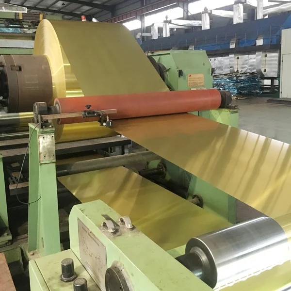 China Hydrophilic Aluminum Foil Manufacturer Jumbo Roll Aluminum Foil Gold