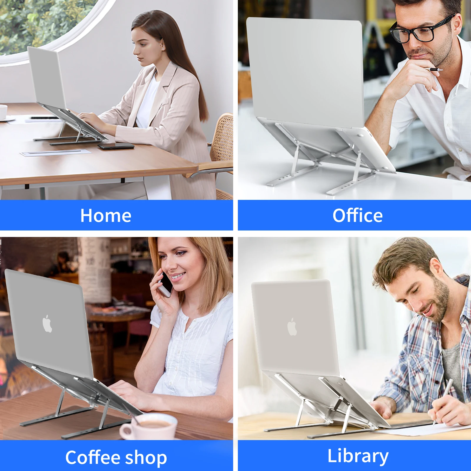 Aluminum alloy adjustable folding tablet and phone holder portable desk laptop tablet pc stands