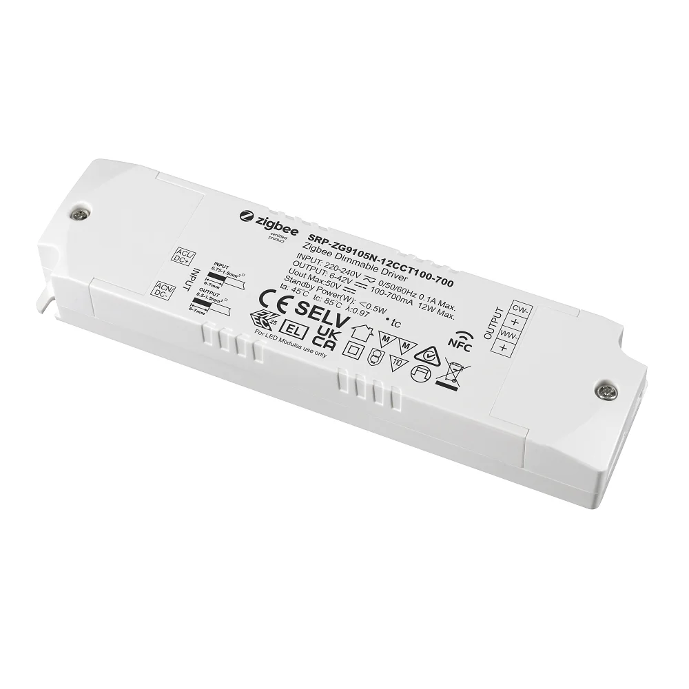 ZigBee NFC постоянный ток Светодиодный драйвер CCT Диммируемый внешний диммер блок питания 3 0