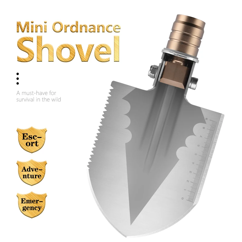 Custom High Quality  Style Detachable Folding Multi Functional Camping Hiking Survival Shovel