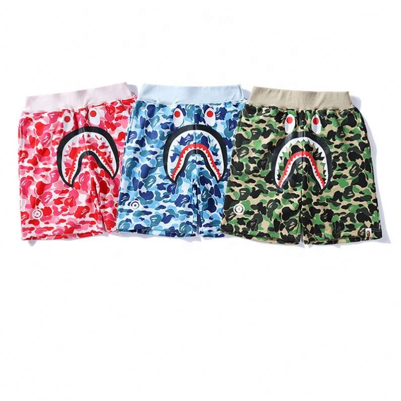 2022 Best Selling Bape Shorts Street Fashion Shark Casual Camouflage Shading Unisex Bermuda Beach Short Pants
