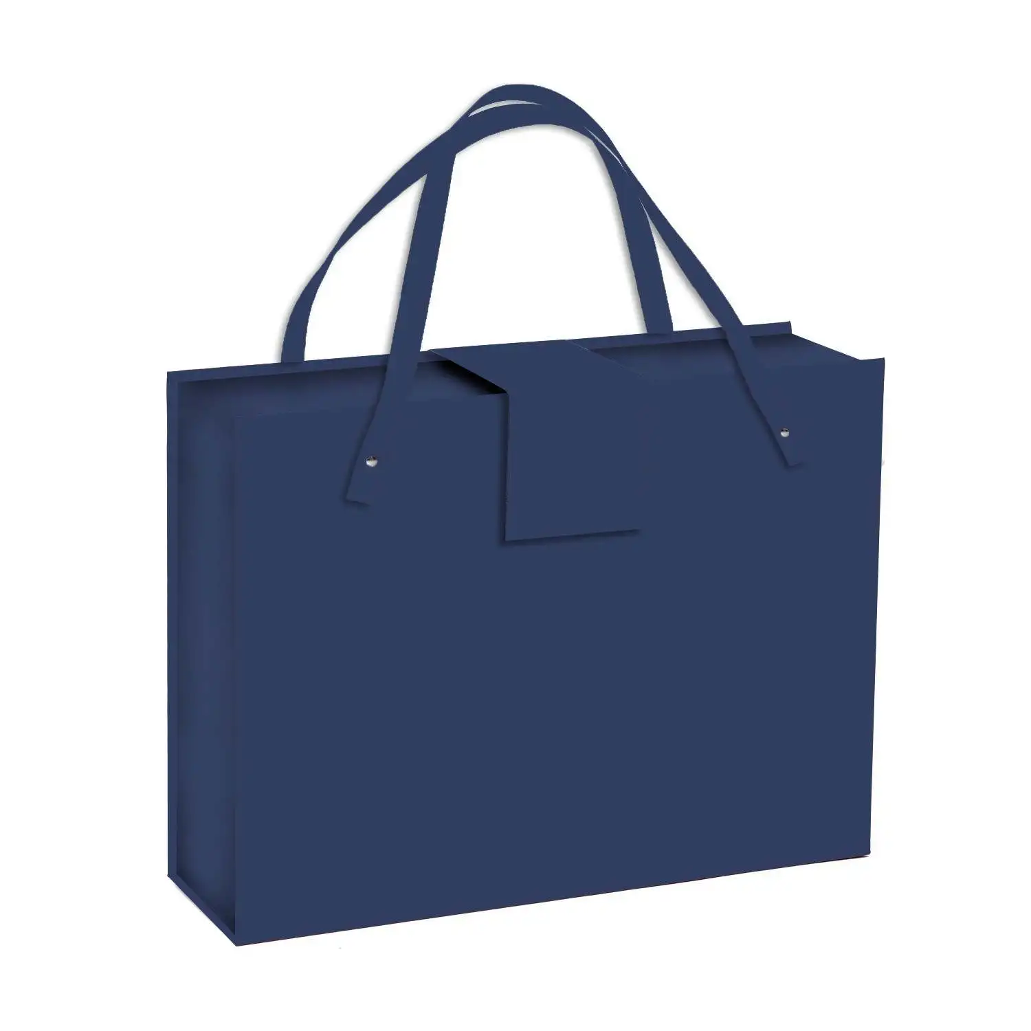 Modern novel design gift new arrival simple logo printing cardboard folding paper product clothes packaging box with handles