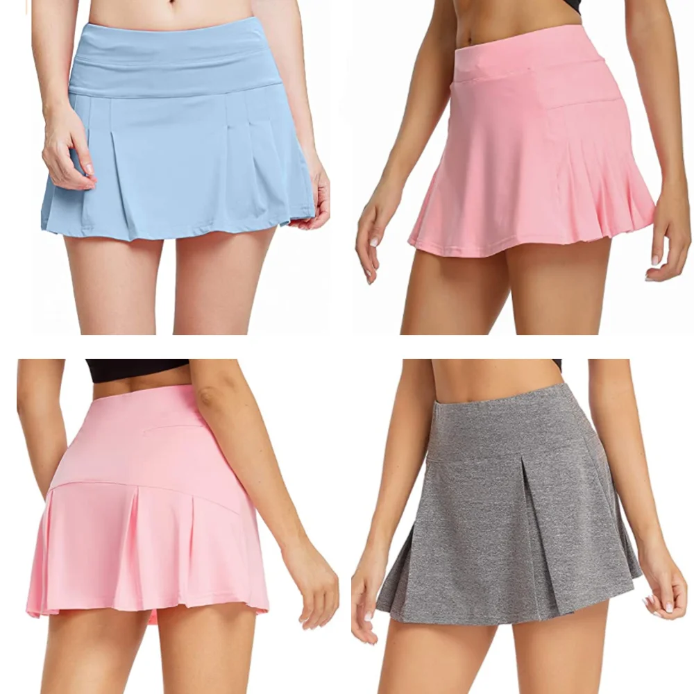 Tennis Skirts Sportswear Clothes Girl Women Gym outfit Golf Pleated 2 layer design Wholesale/ODM/OEM