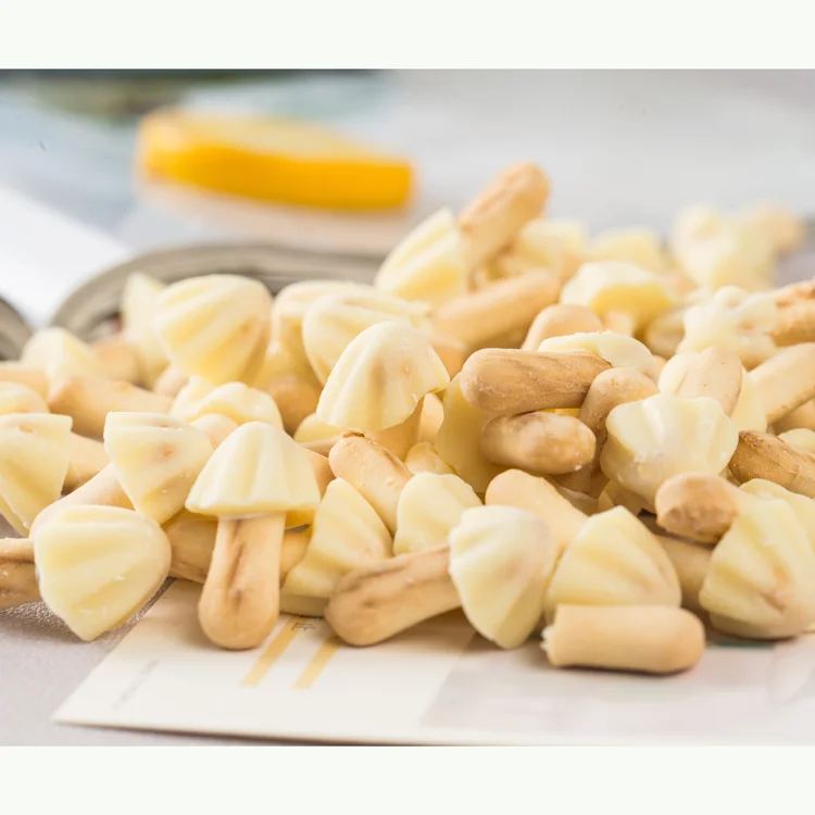 Compound CHOCOLATE+ BISCUITS Mushrooms in foil bag into printed box