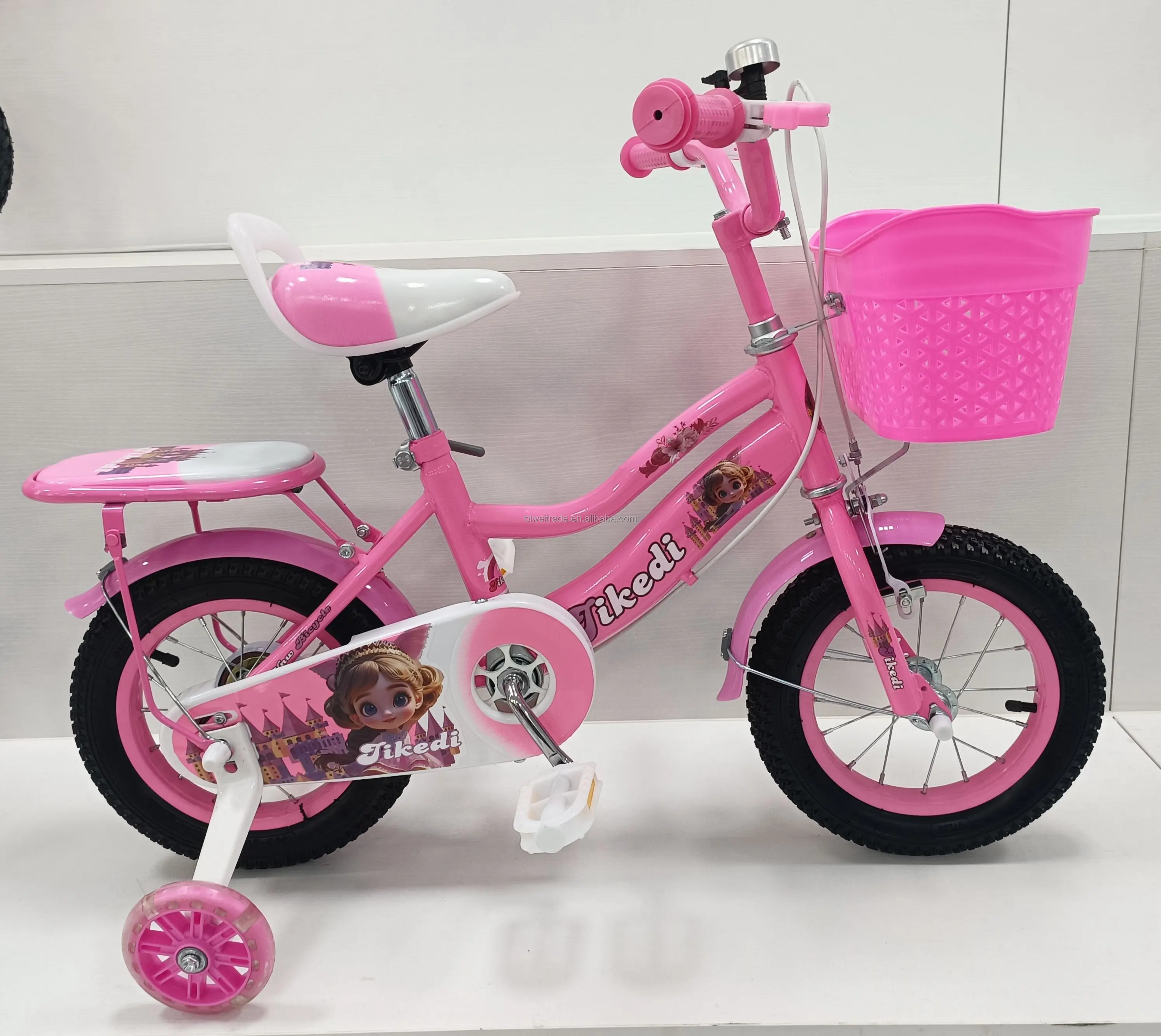 Factory cheap price 4 Wheel girl cycle 12 14 16 18 20 Inch Children Bicycle Kids Bike For 2 3-8 Year Kids