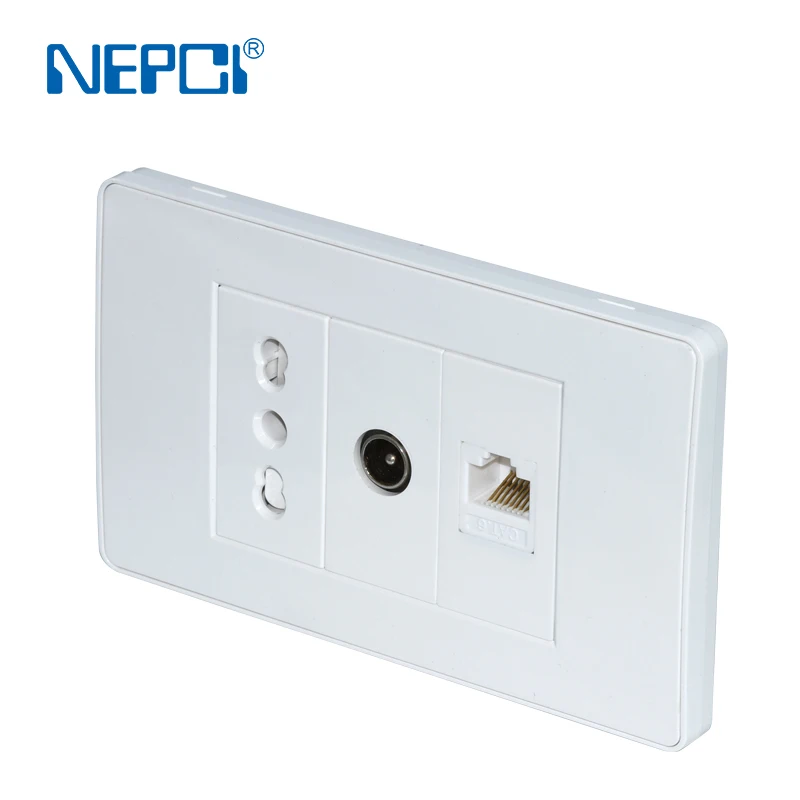 Сетевая розетка NEPCI CAT6 RJ45 настенная пластина 118x71 5 мм разъем CAT3 RJ11 лицевая 3 комплекта
