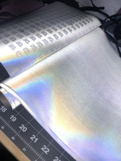 Sinamay silver reflective transfer film high quality reflective heat transfer vinyl sheet htv iron-on for textile