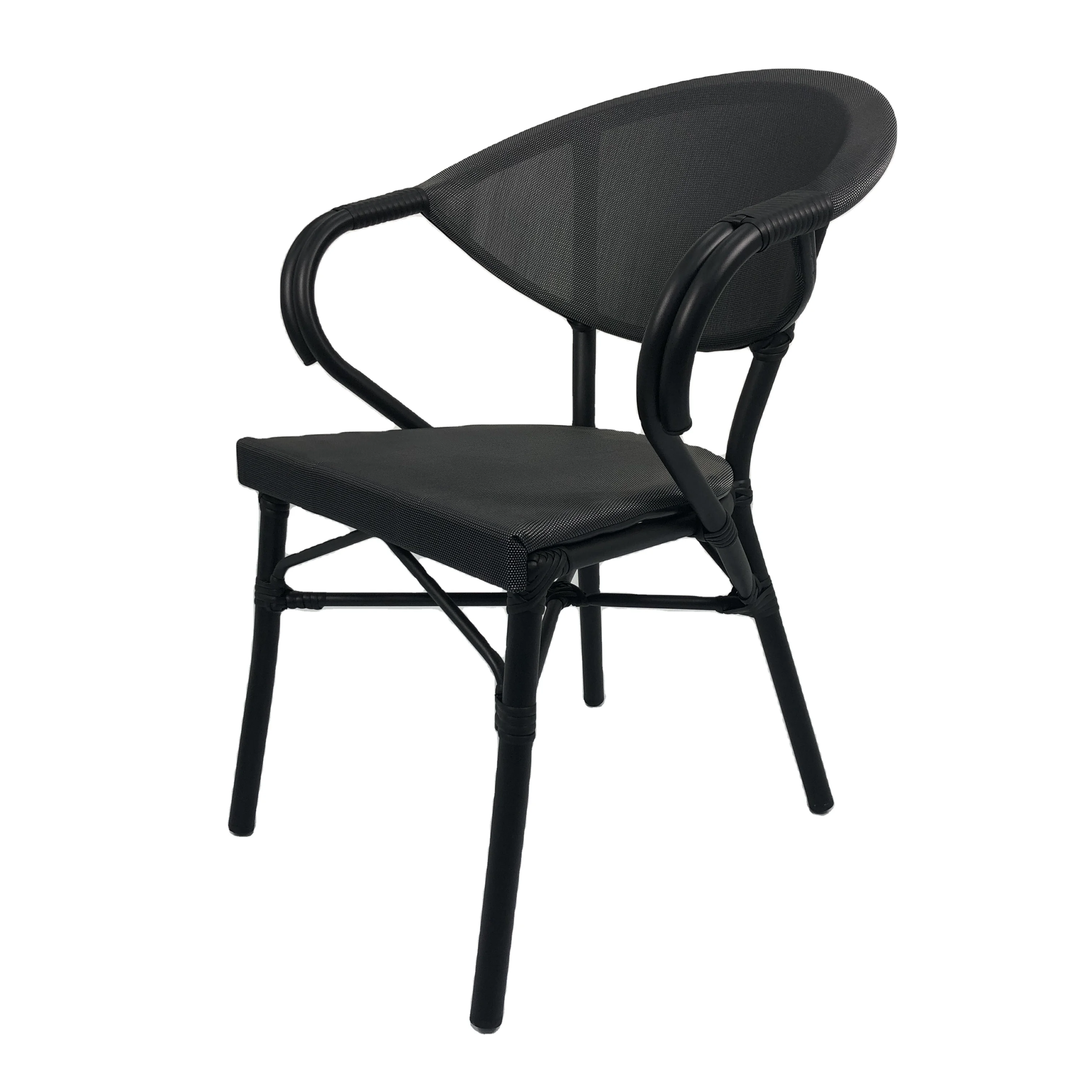Aoter New style factory direct sale s-tarbucks Aluminium cafe garden chair outdoor bistro furniture