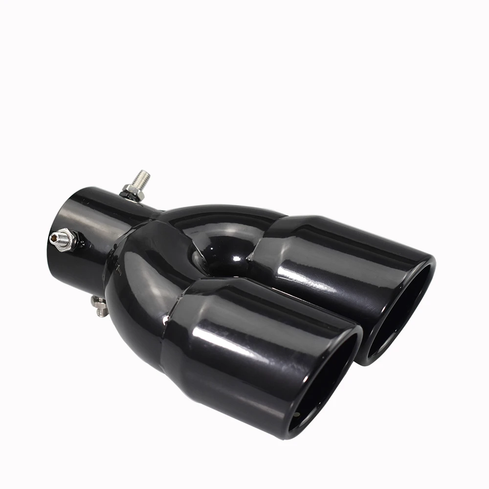 Dual Exhaust Tip Hot Sale Stainless Steel  Double Layer Exhaust Pipe Screws on Universal Diesel Exhaust Tip for Car Modification