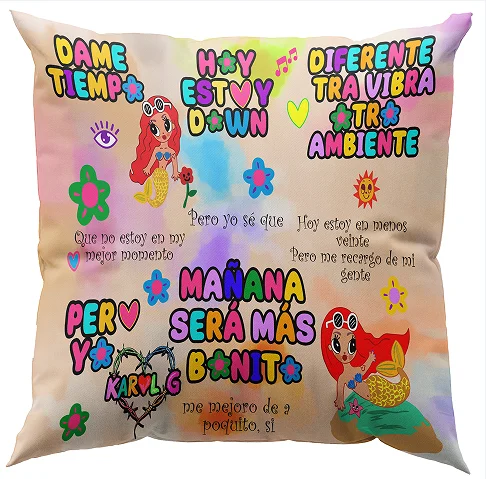 NOT MOQ Newest Karol G Manana Sera Bonito Custom Cartoon Karol G Manana Animes Sera Bonito Pillowcase
