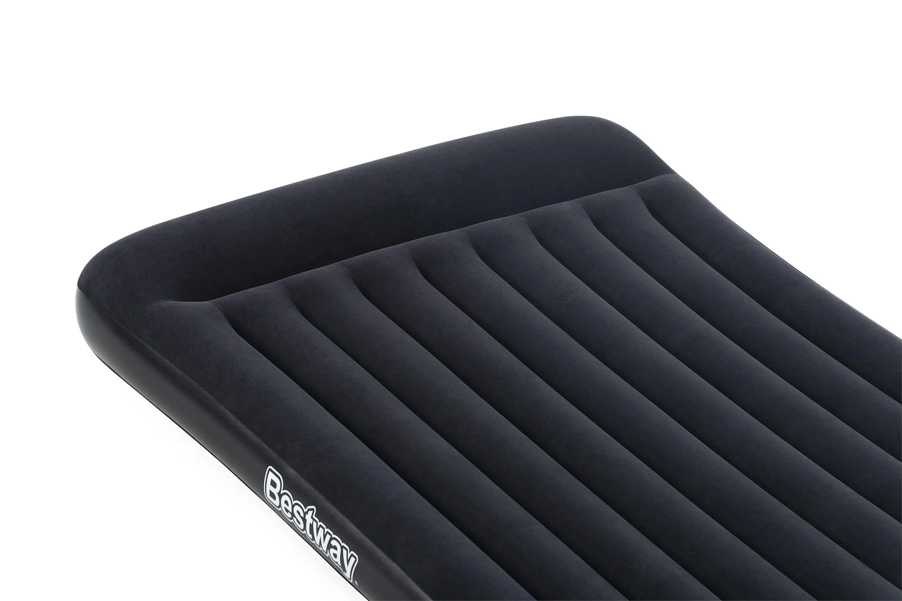 Bestway-67464 Regular Indoor Thin Airbed Folded Queen Inflatable Rubber Air Mattress With Built In Pump
