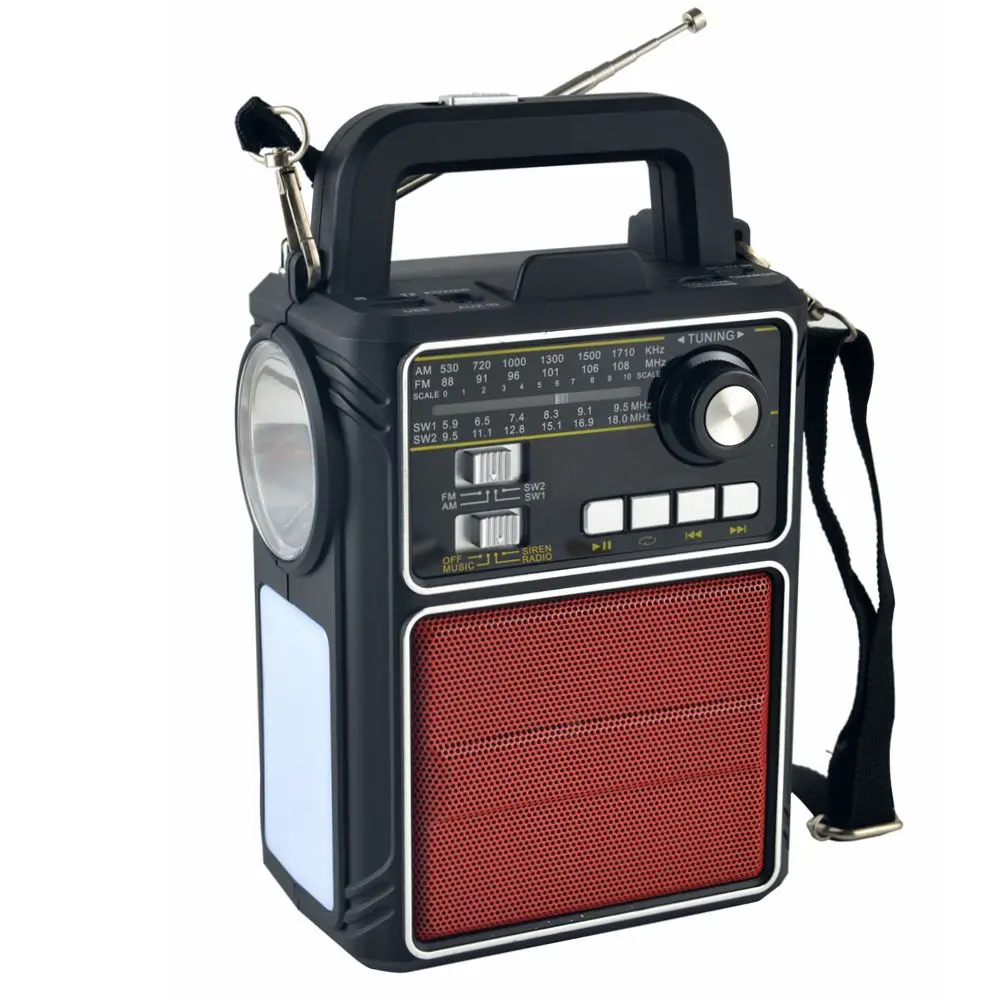 SOS emergency radio am fm sw 4 band solar radio dynamo hand crank flashlight radio