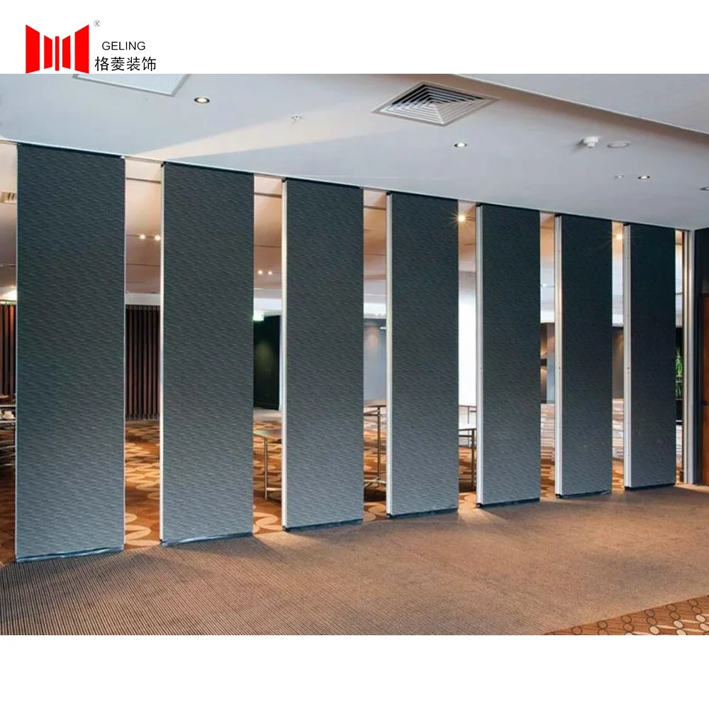 MDF acoustic soundproof movable folding office meeting room divider partition wall panel design