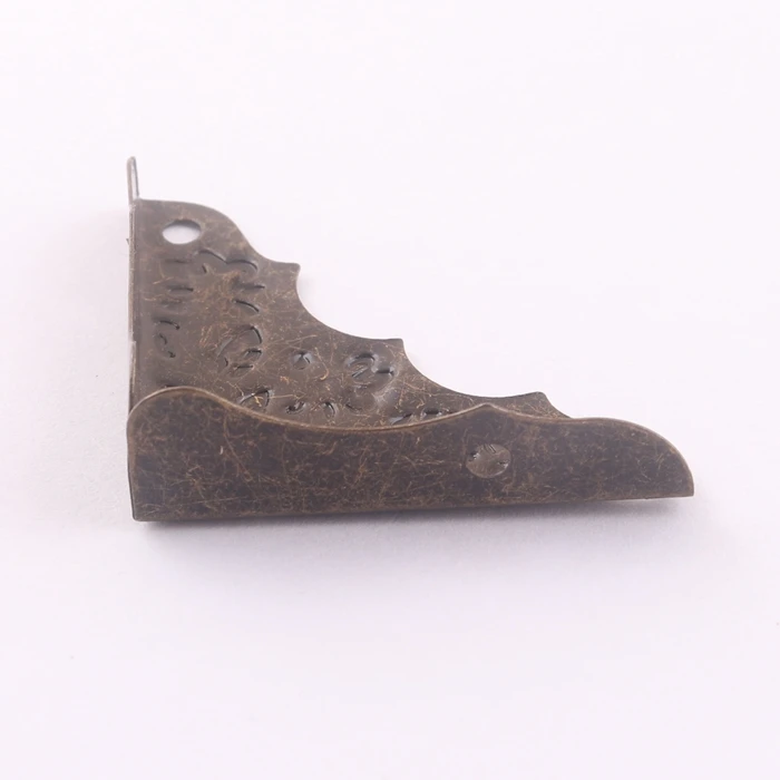 antique brass metal wooden jewelry box edge corner protector for packing box