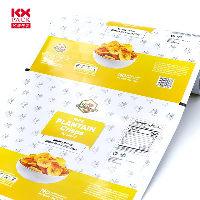 Пластиковая пленка для упаковки пищевых продуктов на заказ картофельных чипсов закусочных