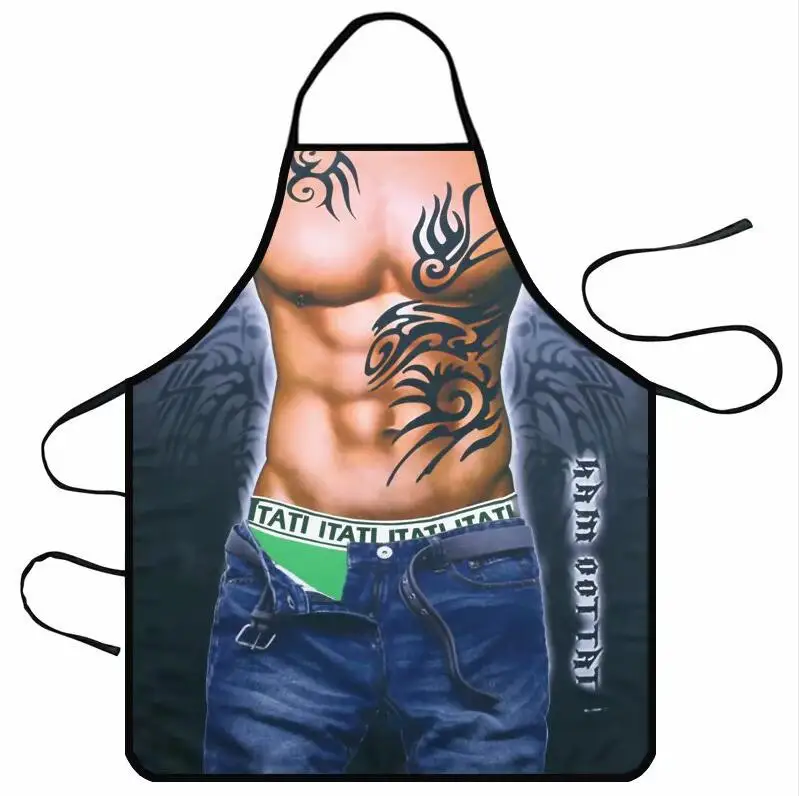 Funny Comics Cute Cartoon Painting Coffee Kitchen Cooking Adult Digital Print Plain Cosmetic Apron Penis for Birthday Gift