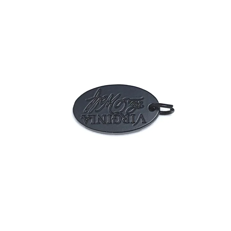 High-end Custom Name Brand Logo Engraved Pendant Custom Metal Charm Jewelry Tags Engraved Brand Logo Pendant For Jewelry