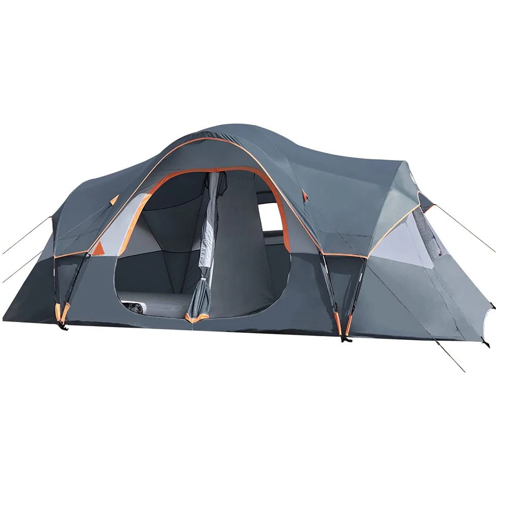 2022 New Style 8-10 person Big Camping Tent Waterproof 2 Bedrooms big size travel tent Outdoor camping tent for family