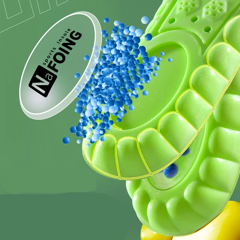 Pu Shock Absorption Massage Sports Insoles Popcorn Insoles Basketball Breathable Sweat Absorbing Argy Wormwood Insoles Wholesale