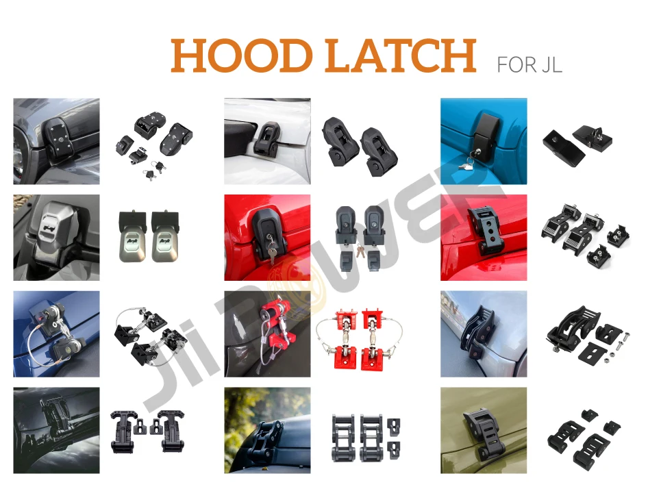 JP16 ODM Engine Hood Latch for   Wrangler JL Gladiator JK 2007 2017 2018 2020 Lockable