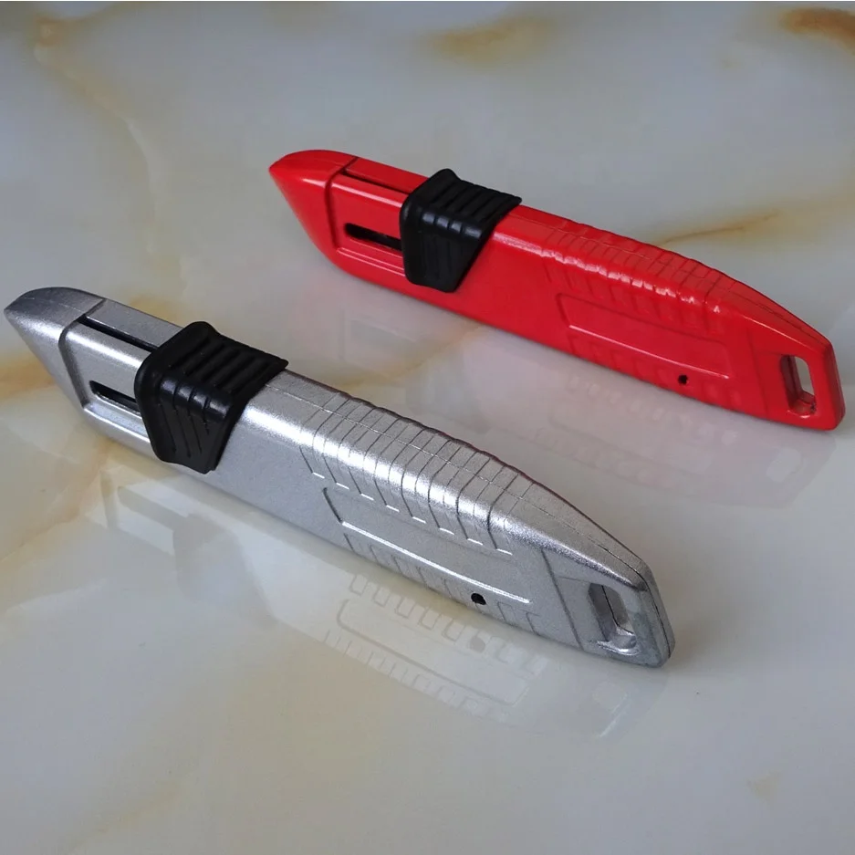 Retractable Zinc Alloy safety cutter knife