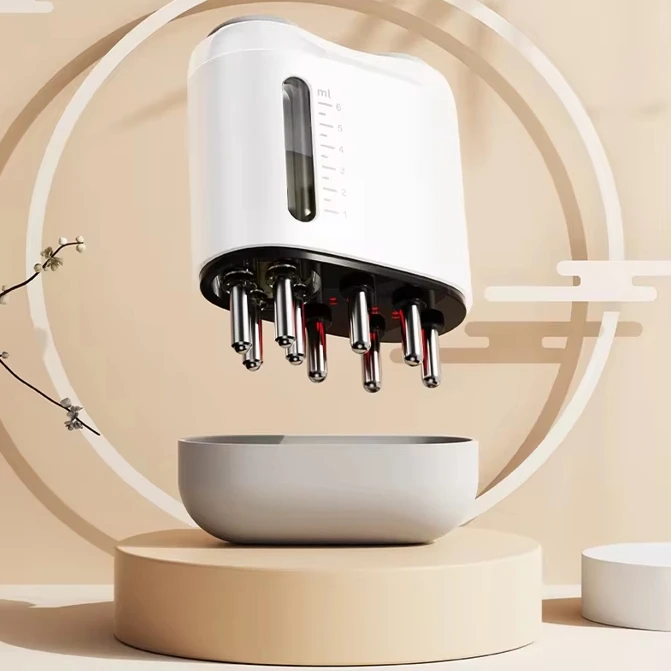 Electric Head Comb Led Red Light Anti Hair Scalp Scrubber Comb Smart  Massager Brush for Hair Growth