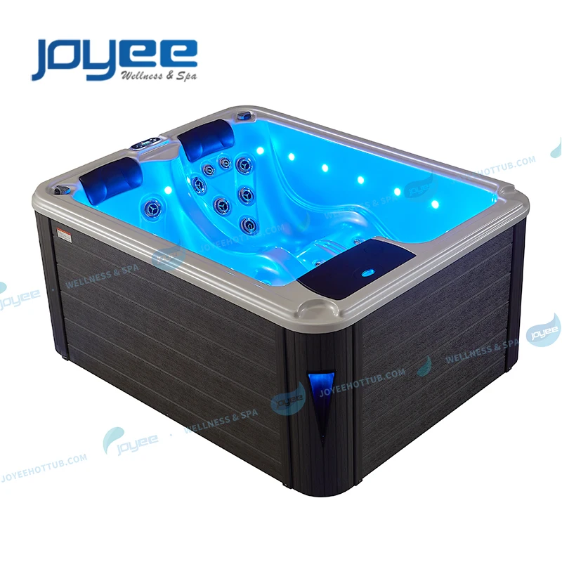 JOYEE 2 People Manufacture Acrylic Whirlpool Outdoor Spa Small Hot tub massage jacuzzi function spa tub