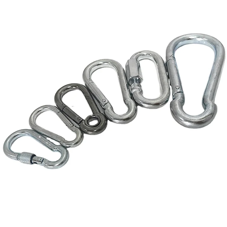 DIN5299C Spring Hook Fastener High Quality Metal stainless Carabiner Steel Snap Hook Zinc Spring Clips Plated Snap Hook