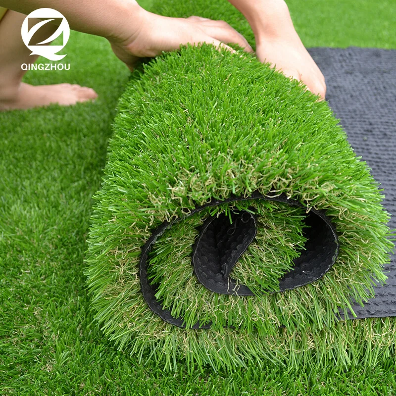QINGZHOU L001 quality artificial grass carpet landscape outdoor synthetic grass price three color artifical grass for garden