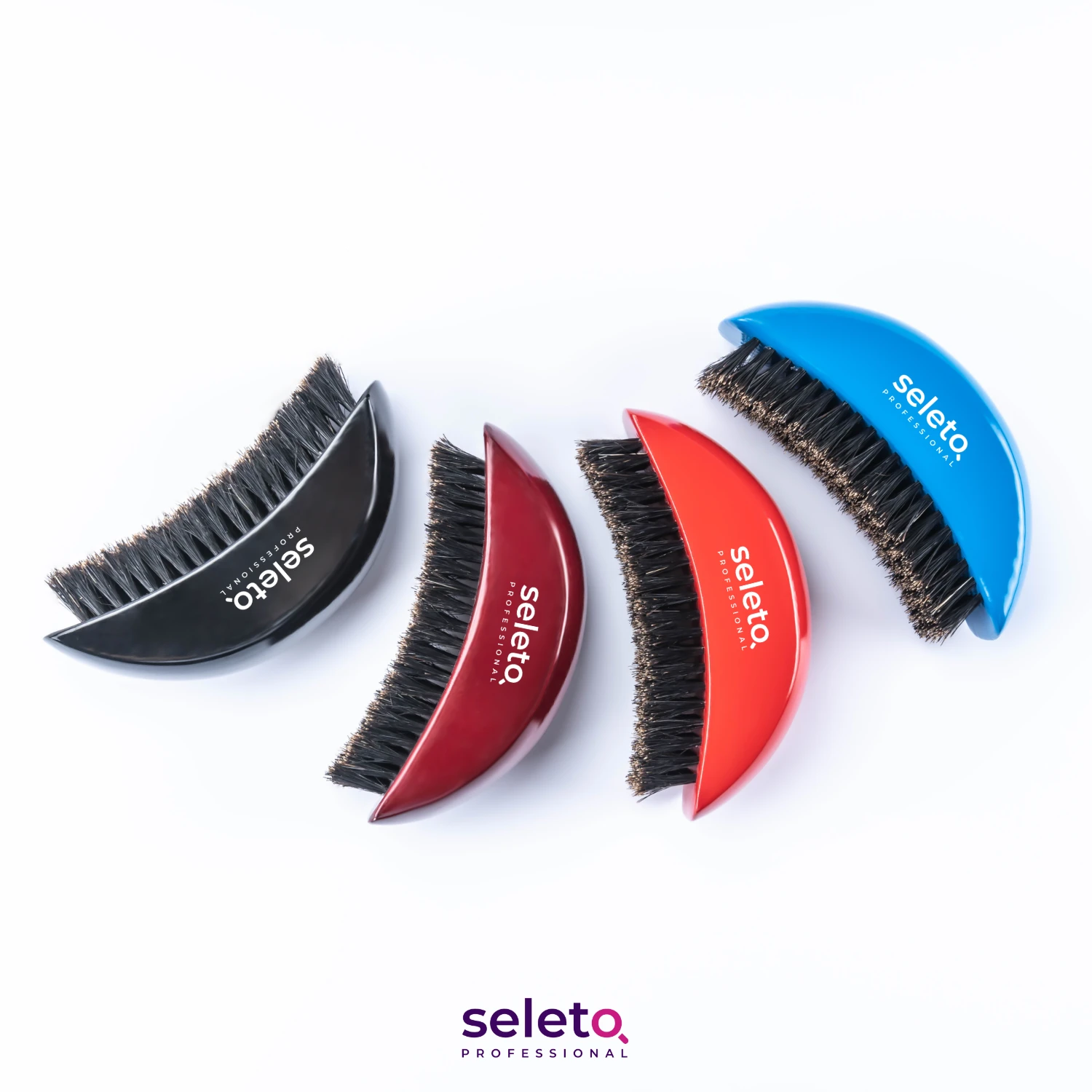 Handle Black Boar Bristle Fine Point Barber Hair Cutting Brush Beard Antistatic Ruler Comb Professional Soft Boar Bristle Wood