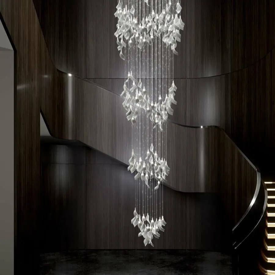 Factory Custom modern chandelier for villa stair chandelier luxury