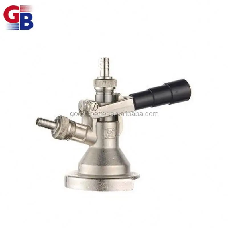 GB Hot selling Brass Shining chrome plated  A system beer keg connector with plastic handle