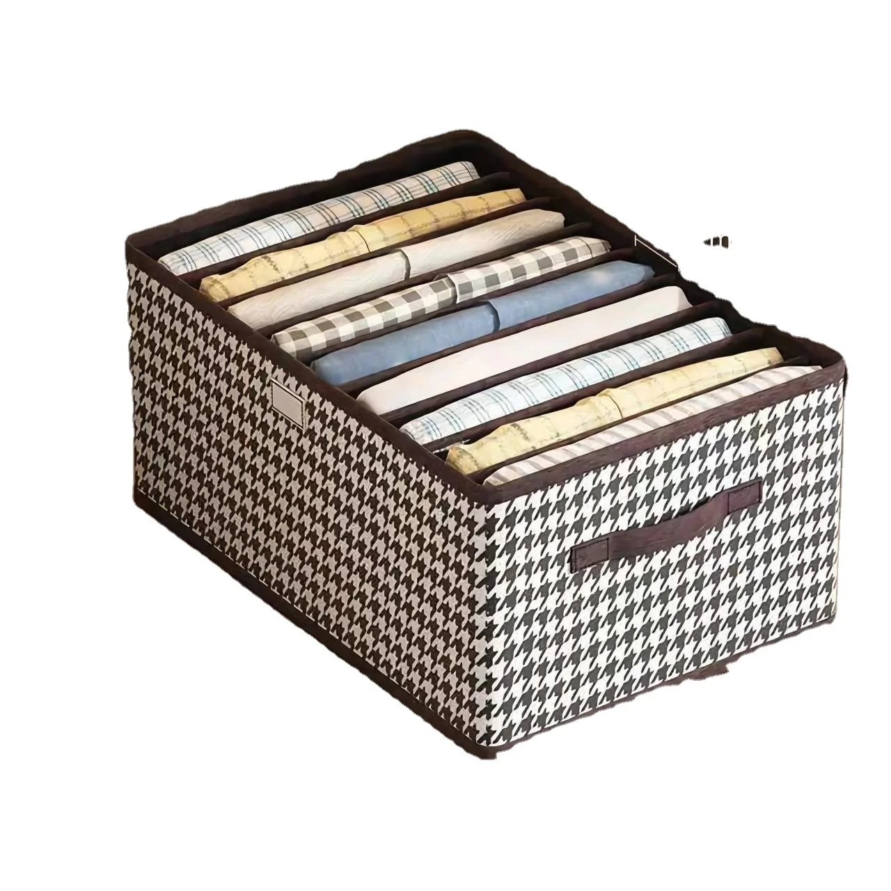 New Style Household Foldable Fabric Boxes With Handle For Clothing Organizer Storage Box With Lid