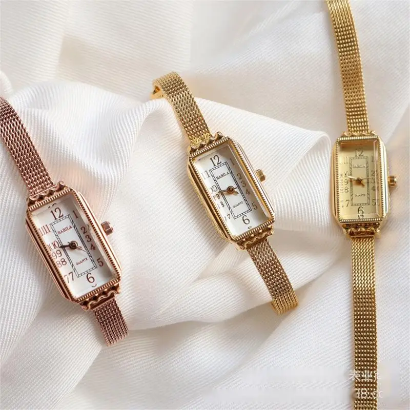 Aimgal настраиваемый логотип французские винтажные кварцевые часы Роскошные 3 АТМ водонепроницаемый квадратный циферблат модная нержавеющая сталь