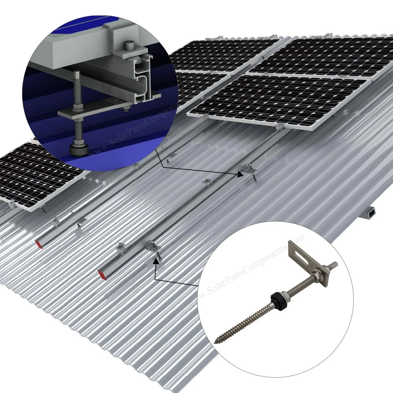 Sweden 30KW residential commercial napelem mount brackets aluminum 15kw 20kw 30kw on grid solar power system kit