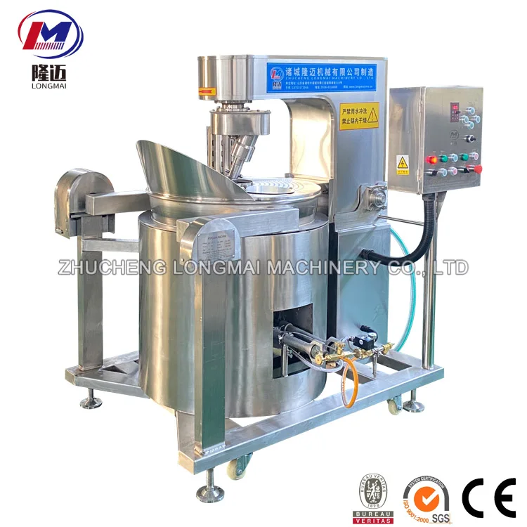 Ready to ship stainless steel heavy duty huge large top cretors gas powered popcorn fry machine on wheels for sale on Alibaba