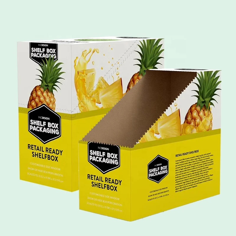 Holidaypac Custom Cardboard Sachet Dispenser Box Mylar Bag Oil Dropper Perforated Counter Paper Display Box With Tear Off Line