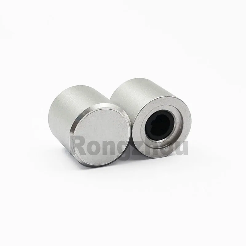 17X17mm Black Golden Push Fit Aluminum Digital Knob for potentiometer Encoder
