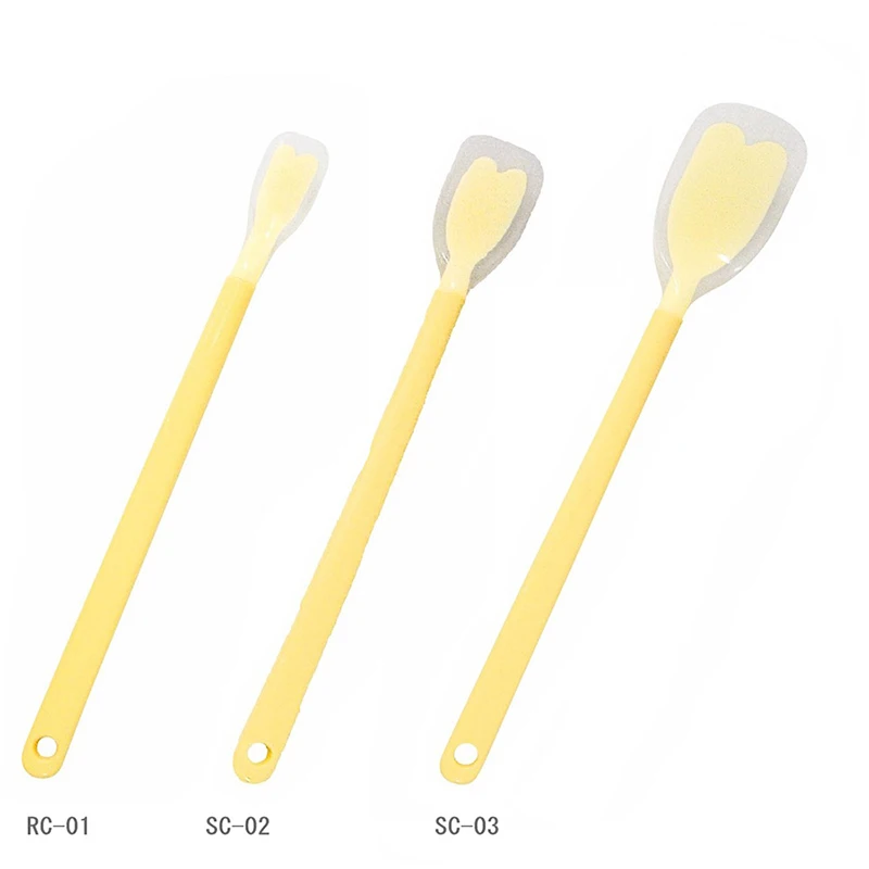 Longer handle weaning cleaner soft rubber baby silicone thermomix spoon