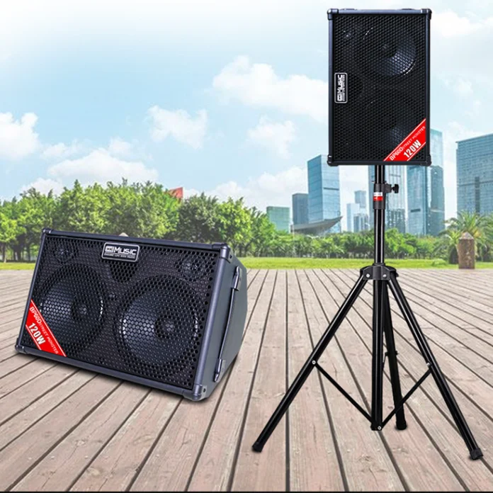 Cool Music BP60D 120W Outdoor Rechargeable Wooden Guitar Saxophone & Piano Sound Speaker for Live Street Performances