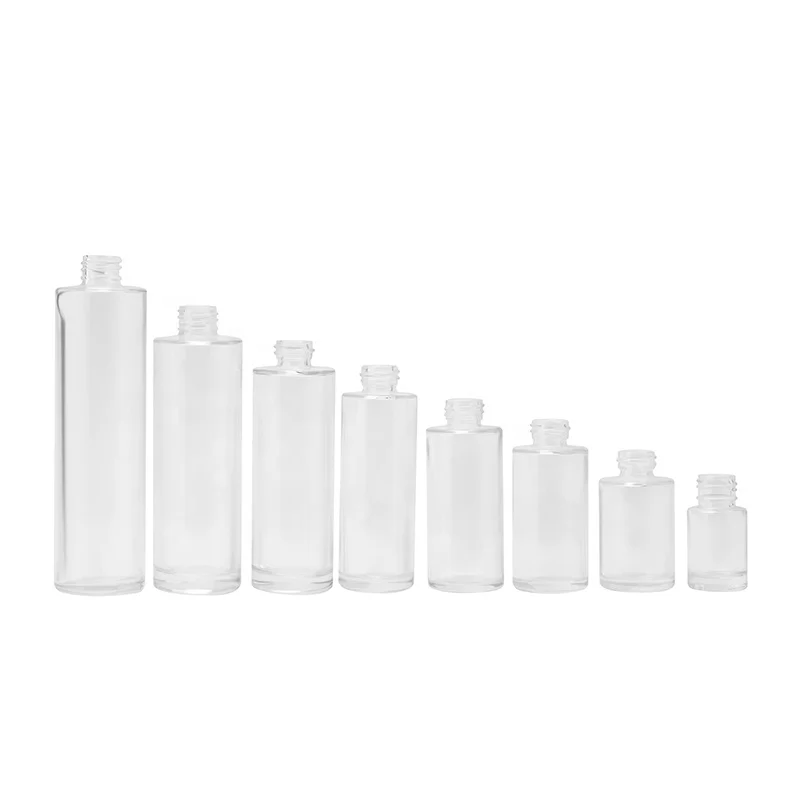quality cosmetic packaging frosted clear glass body lotion pump spray bottle jar containers